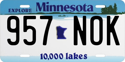 MN license plate 957NOK
