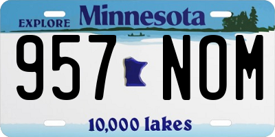 MN license plate 957NOM