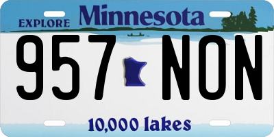 MN license plate 957NON