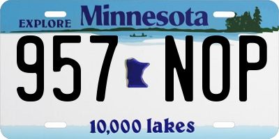 MN license plate 957NOP