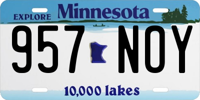 MN license plate 957NOY
