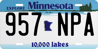 MN license plate 957NPA