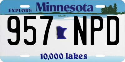MN license plate 957NPD