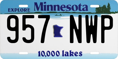 MN license plate 957NWP