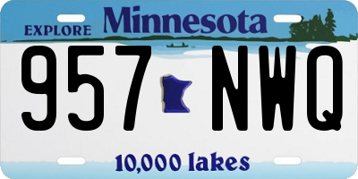 MN license plate 957NWQ