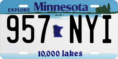 MN license plate 957NYI