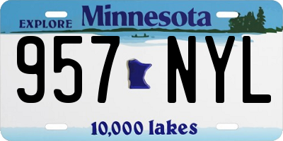 MN license plate 957NYL