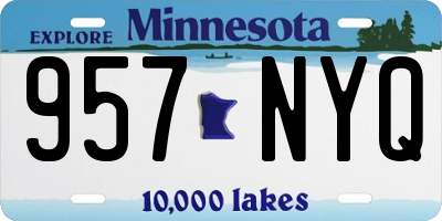 MN license plate 957NYQ
