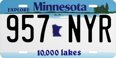 MN license plate 957NYR