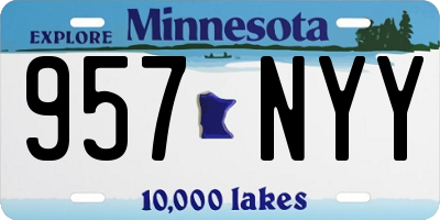 MN license plate 957NYY