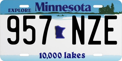 MN license plate 957NZE