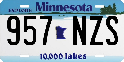 MN license plate 957NZS