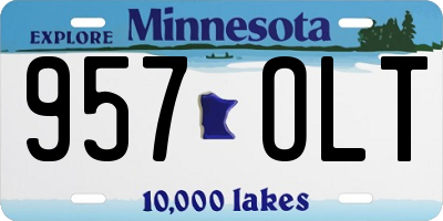 MN license plate 957OLT