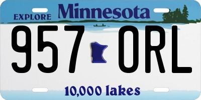 MN license plate 957ORL