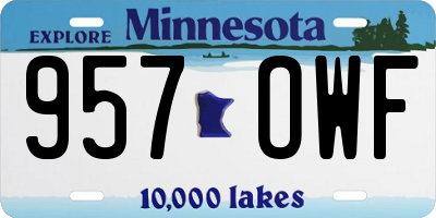 MN license plate 957OWF
