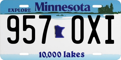 MN license plate 957OXI