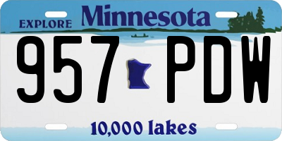 MN license plate 957PDW