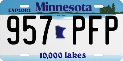 MN license plate 957PFP