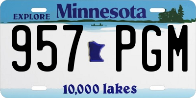 MN license plate 957PGM