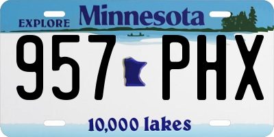 MN license plate 957PHX