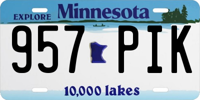 MN license plate 957PIK