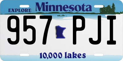 MN license plate 957PJI
