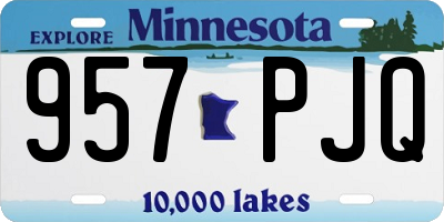 MN license plate 957PJQ