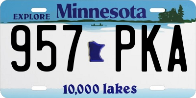 MN license plate 957PKA