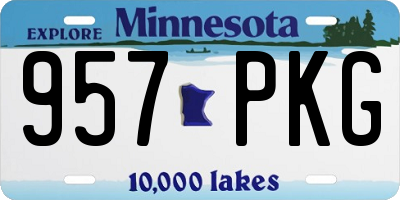 MN license plate 957PKG