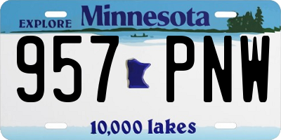 MN license plate 957PNW