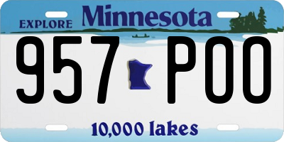 MN license plate 957POO