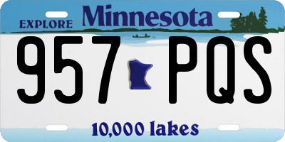 MN license plate 957PQS
