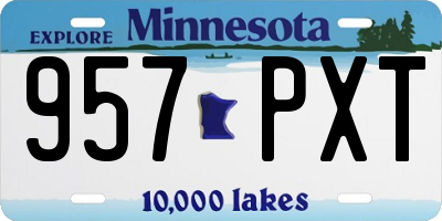 MN license plate 957PXT
