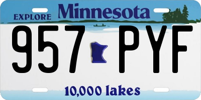 MN license plate 957PYF