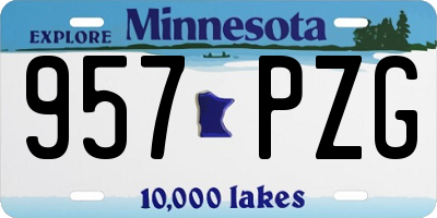 MN license plate 957PZG