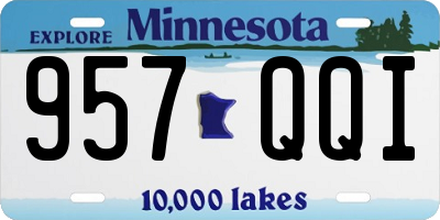 MN license plate 957QQI