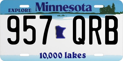 MN license plate 957QRB