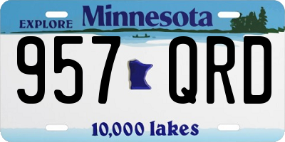 MN license plate 957QRD