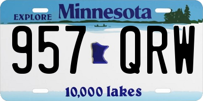MN license plate 957QRW