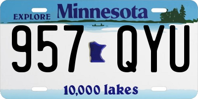 MN license plate 957QYU