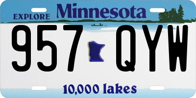MN license plate 957QYW