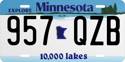 MN license plate 957QZB