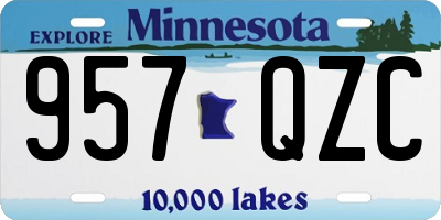 MN license plate 957QZC