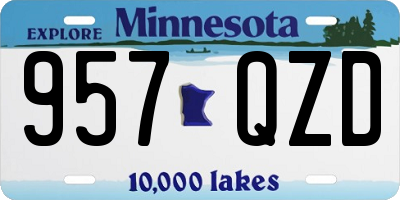 MN license plate 957QZD