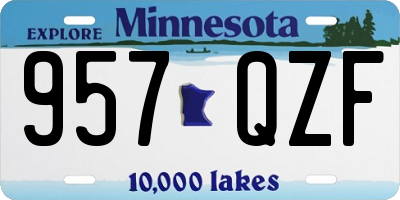 MN license plate 957QZF