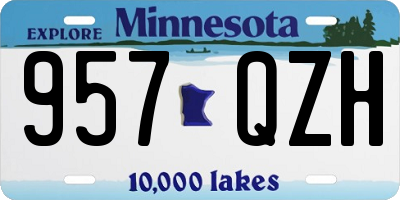 MN license plate 957QZH