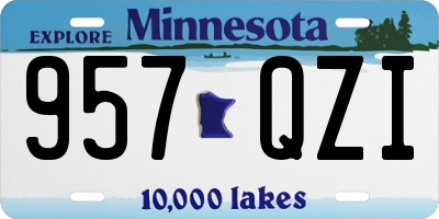 MN license plate 957QZI