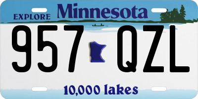 MN license plate 957QZL