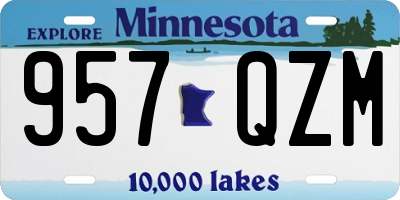 MN license plate 957QZM