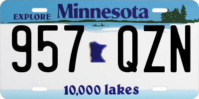 MN license plate 957QZN